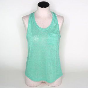 Tresics green racerback tank top with front pocket